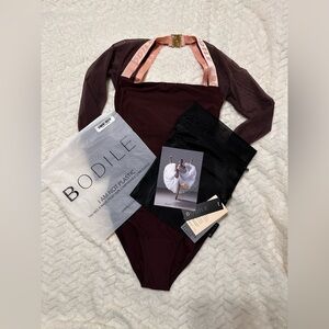 BODILE BRAND NEW Leotard XS/S SASKIA Umber Twilight